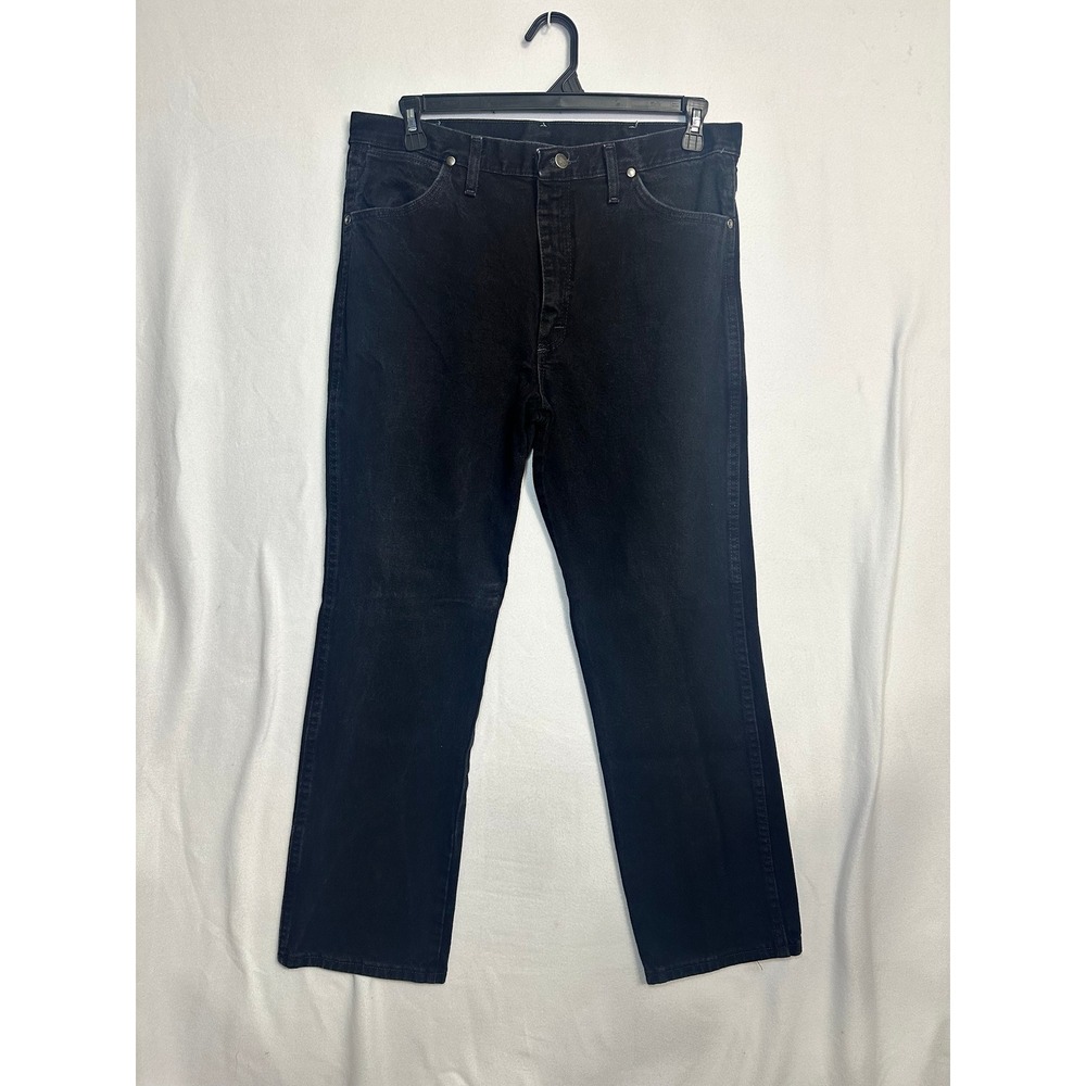 Wrangler Cowboy‎ Cut Relaxed Fit Faded Black Jeans Mens 36x30 Cotton